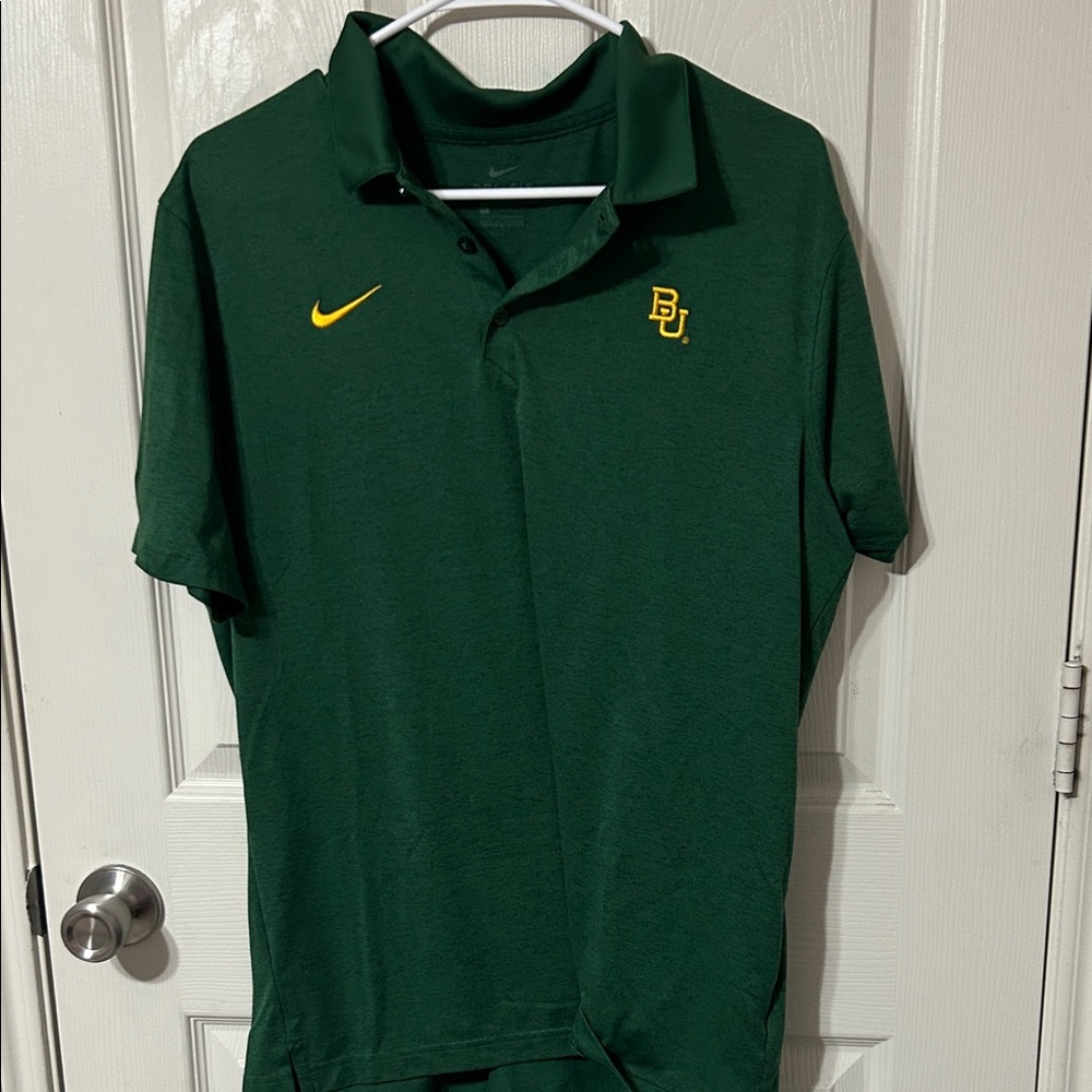 Nike Dark Green Polo with Yellow Accents